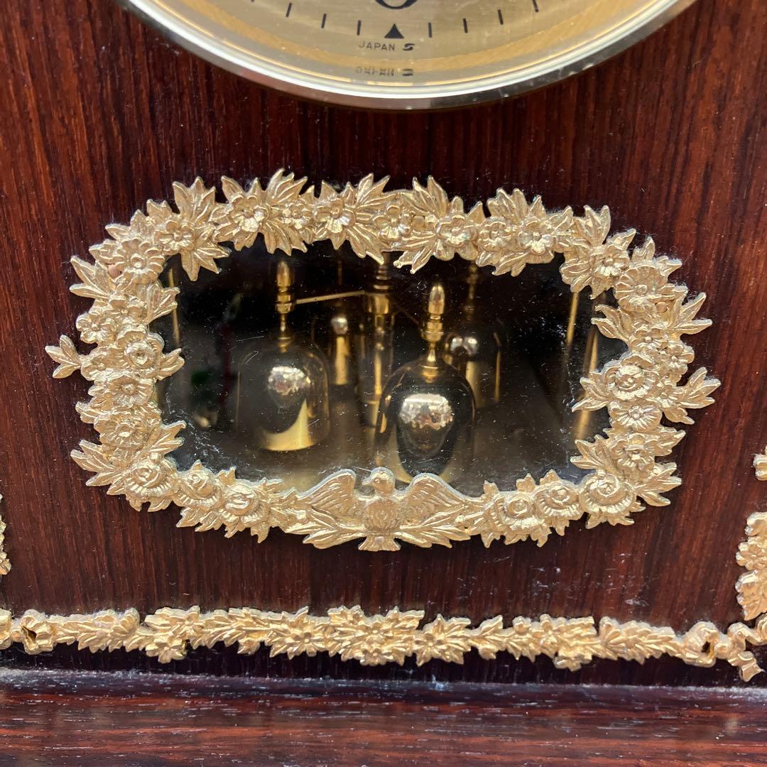 昭和レトロ セイコー クオーツ QW428B 置時計 時計 アナログ 連続秒針