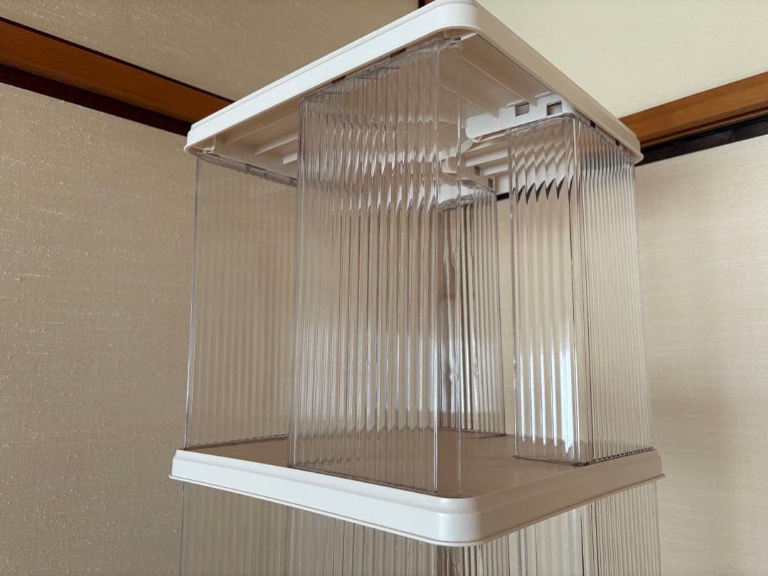 回転式本棚収納ラック 5段　キャスター付き