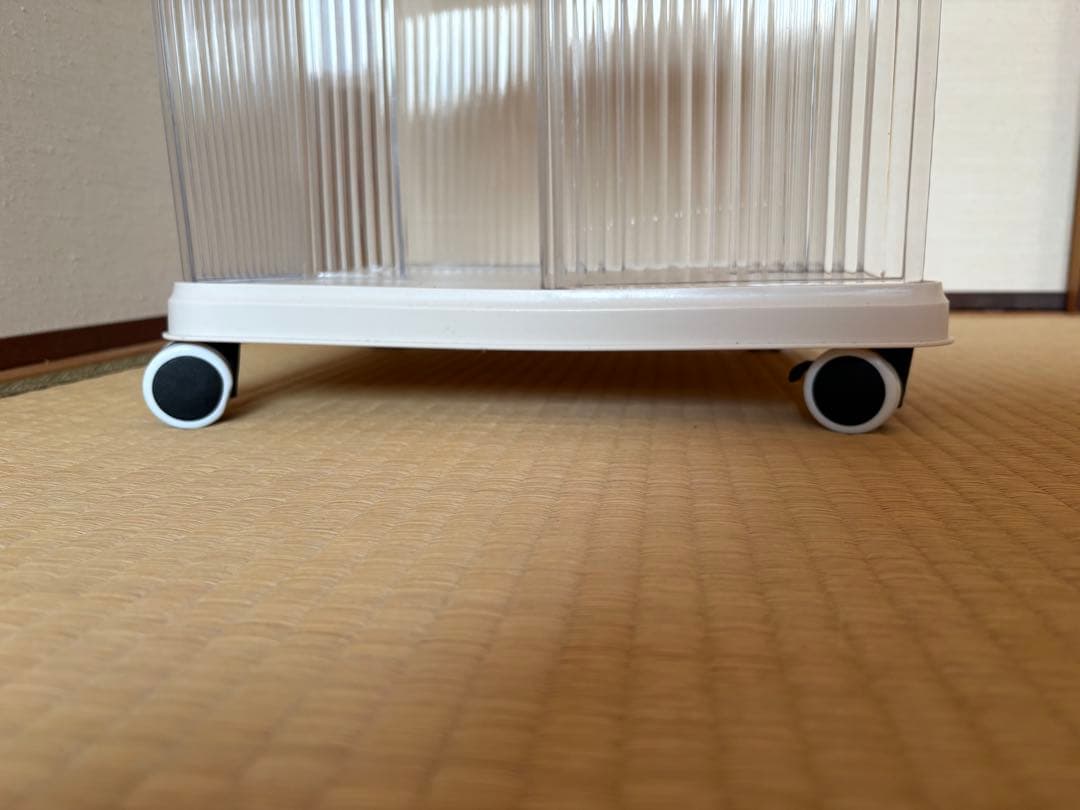 回転式本棚収納ラック 5段　キャスター付き