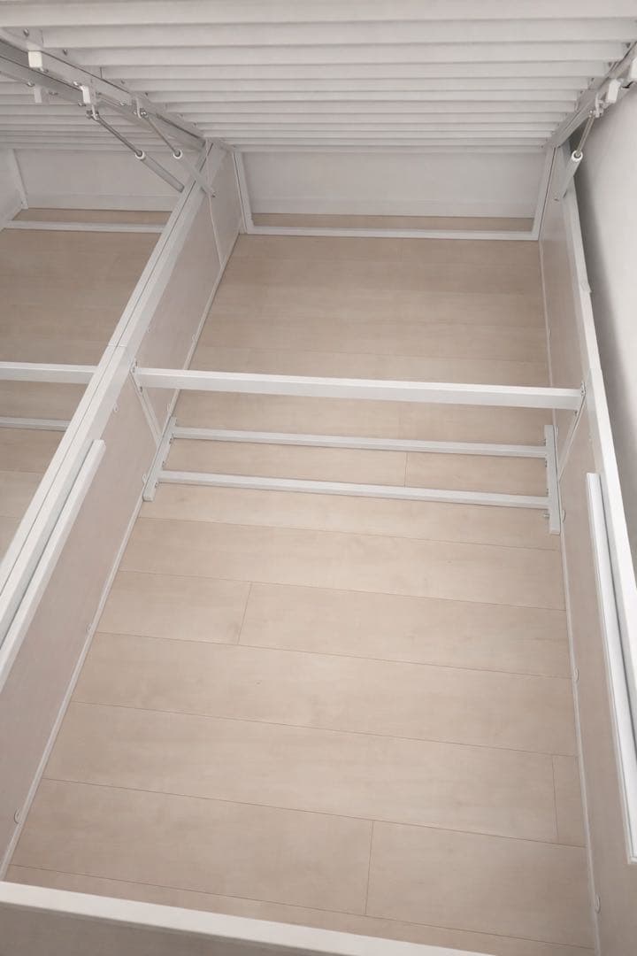 【引取希望】跳ね上げ式ベッド シングル ホワイトウォッシュ