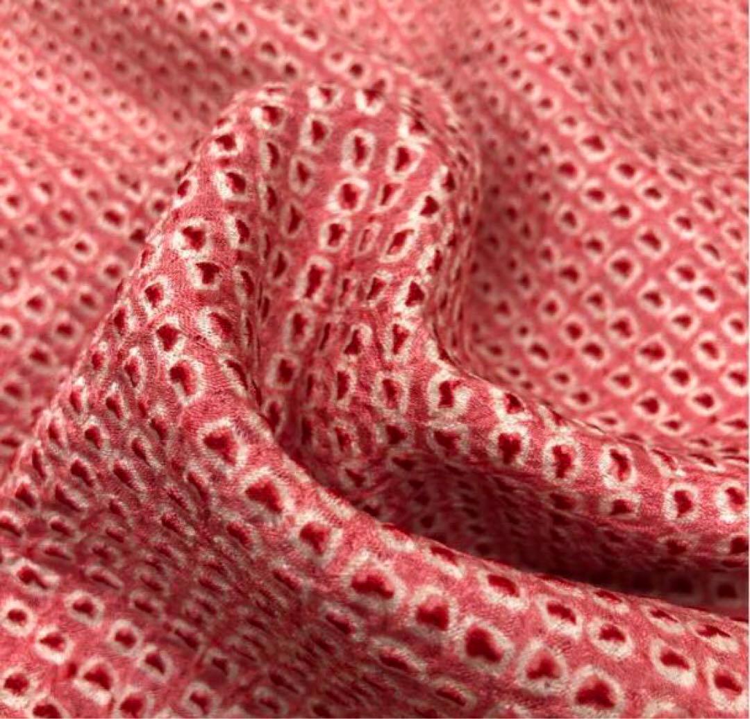 美品　七五三　女の子　5歳 〜 7歳　正絹　総絞り　着物　被布　セット　四つ身