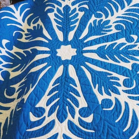 ハワイアンキルトタペストリー ハンドメイド ベッドカバー ソファーカバー フラ