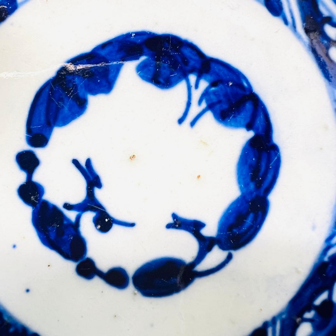 有田焼　古伊万里　染付　深皿　5客　江戸時代　時代物