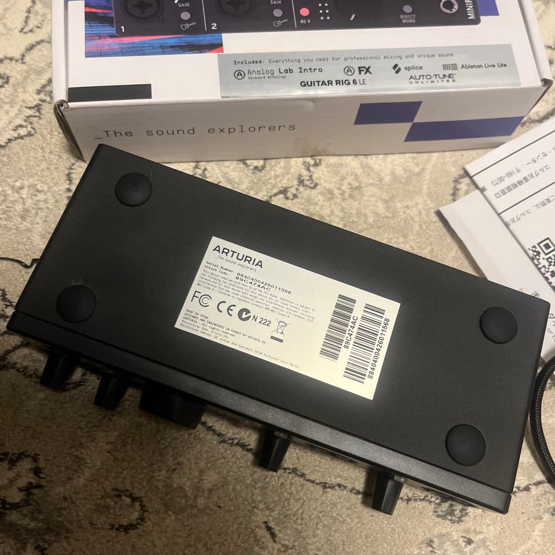 ARTURIA MiniFuse 2 オーディオインターフェイス　黒