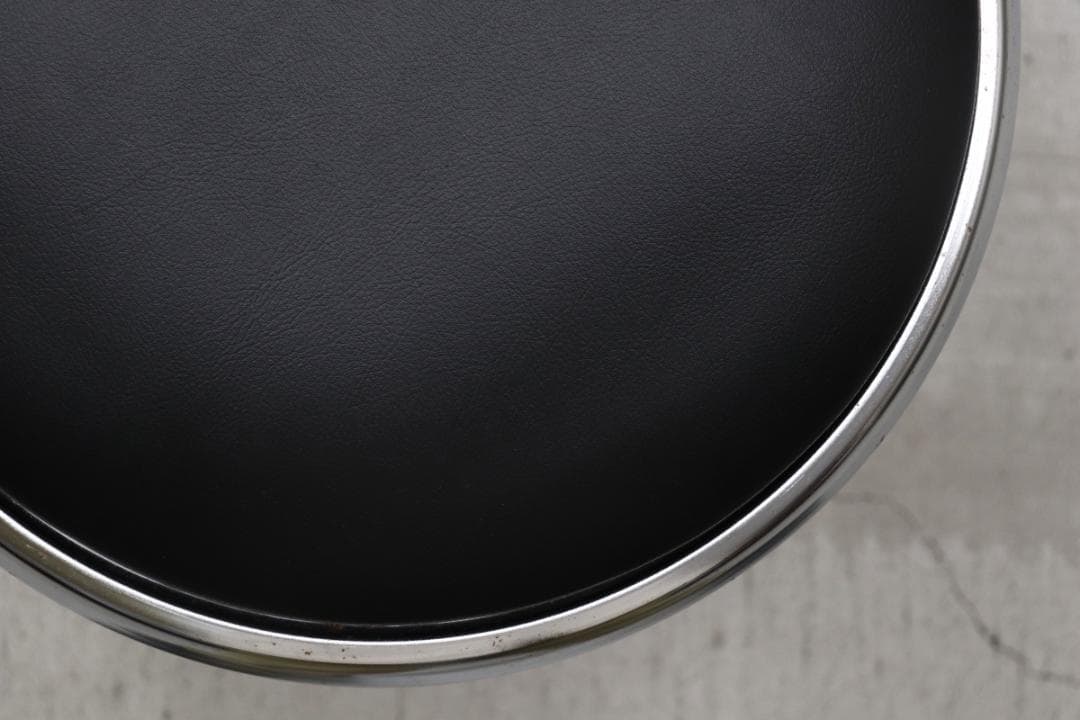 レトロ ヴィンテージ スツール ラウンド 円形 ミッドセンチュリー 合皮 1