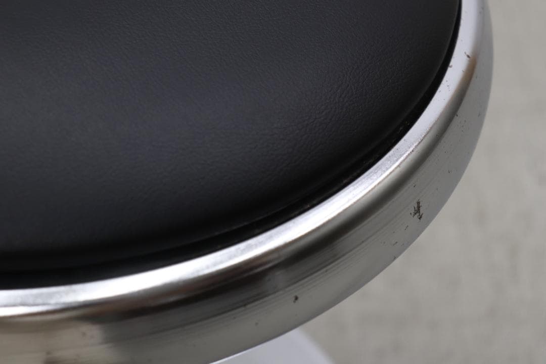 レトロ ヴィンテージ スツール ラウンド 円形 ミッドセンチュリー 合皮 1