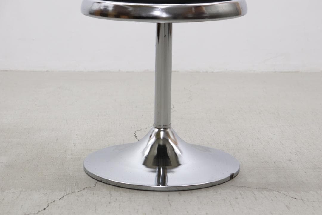 レトロ ヴィンテージ スツール ラウンド 円形 ミッドセンチュリー 合皮 1