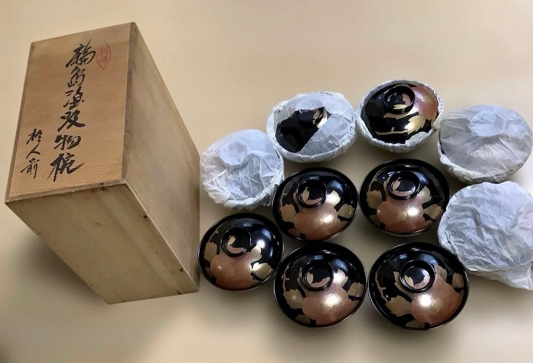 [輪島塗】蓋付き吸い物椀10客セット