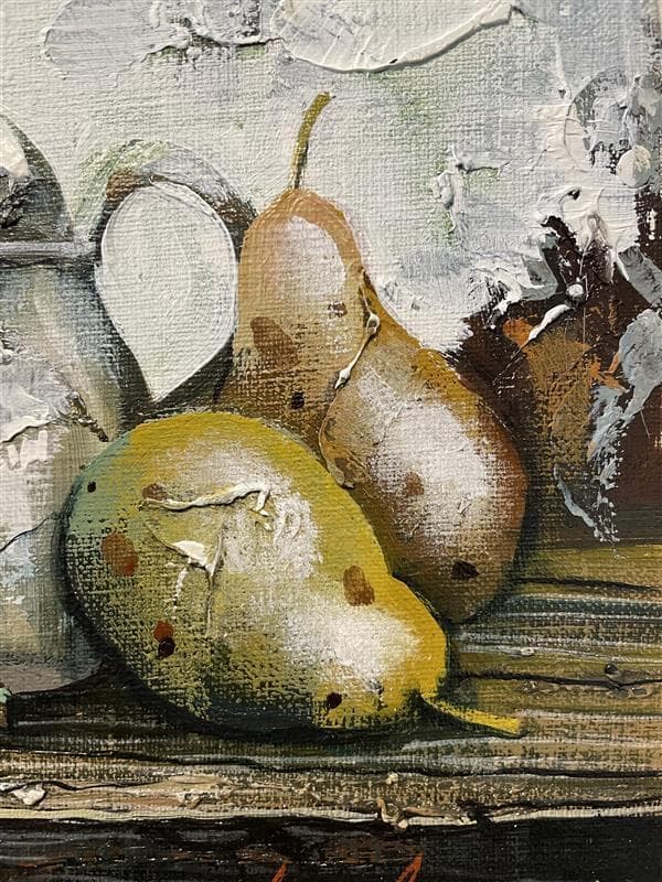 「真作」竹内敏彦『写真機』 静物画　油彩画　額装　サイン有り　F6号