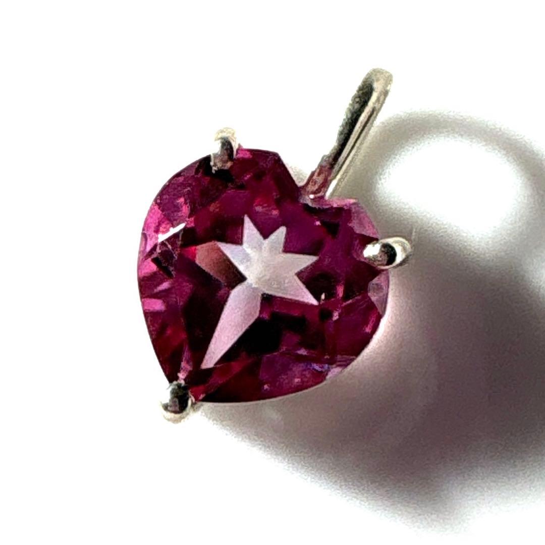 宝石質　ハート　ピンクトパーズ　ペンダントトップ