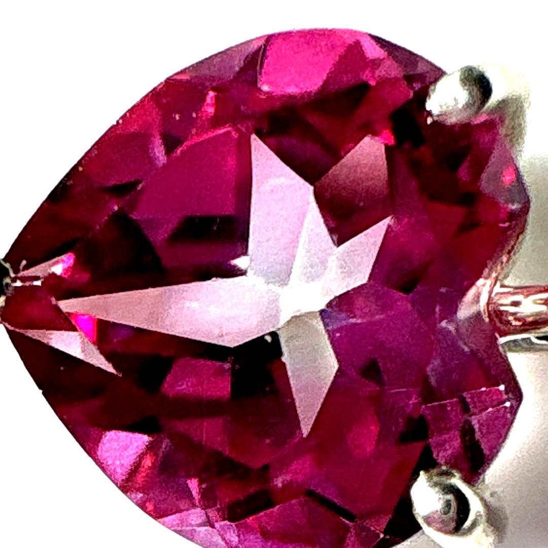 宝石質　ハート　ピンクトパーズ　ペンダントトップ