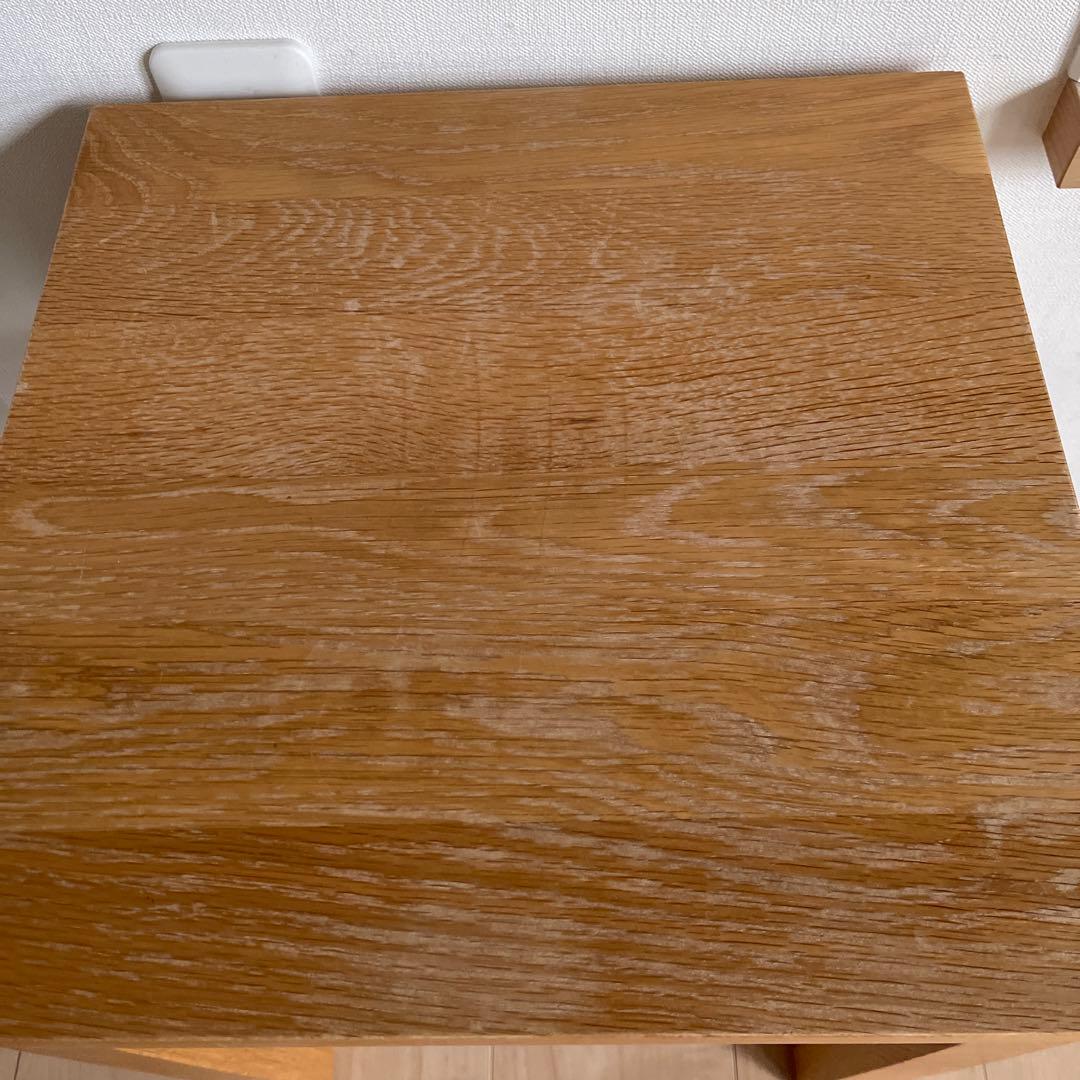 無印良品 オーク無垢材 サイドテーブル ベンチ スツール 椅子 チェア ⑤