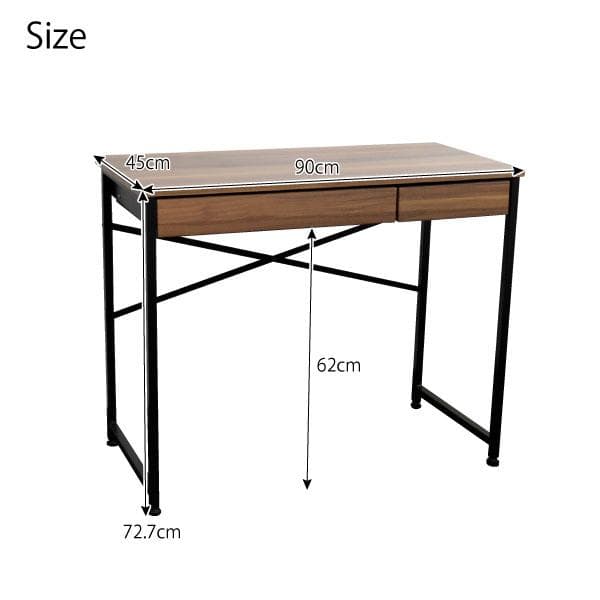 《新品・送料無料》90幅デスク+つっぱり伸縮パネル 2点セット