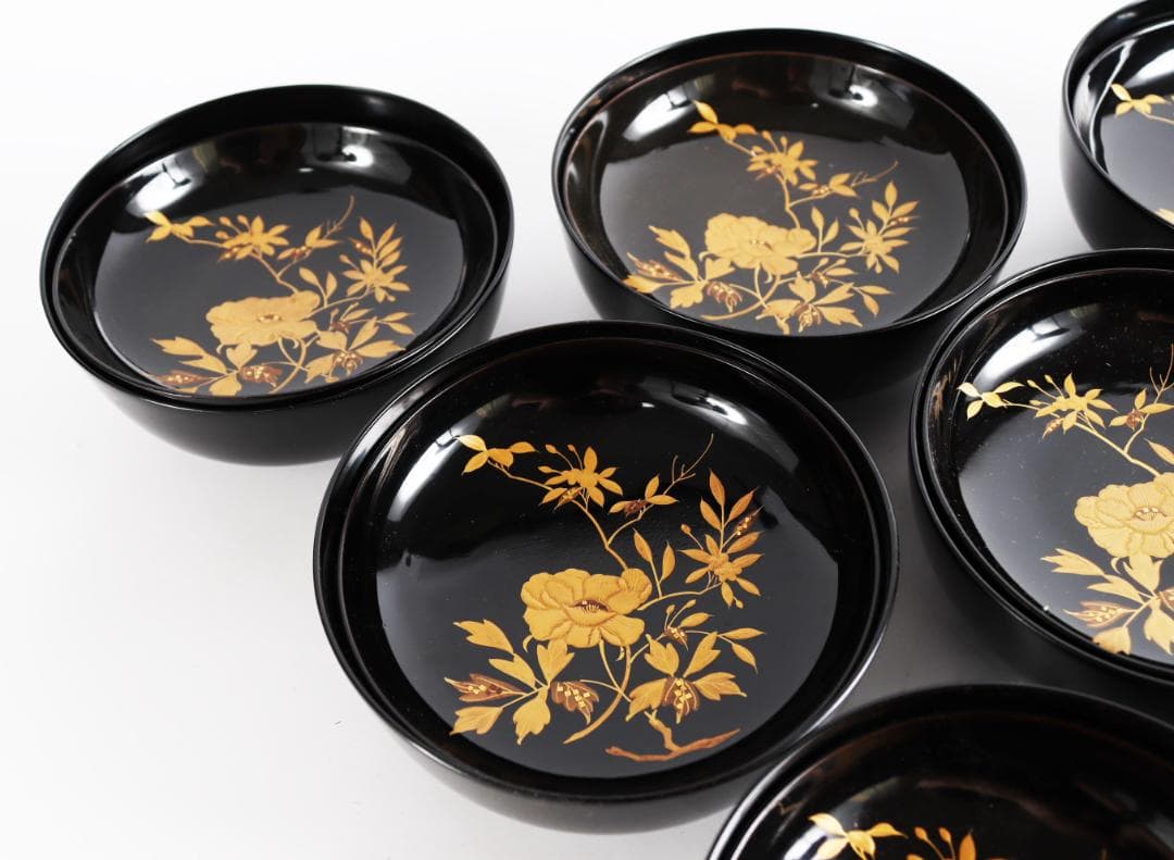 懐石道具 菓子椀 塗椀 吸物椀 漆器 木箱