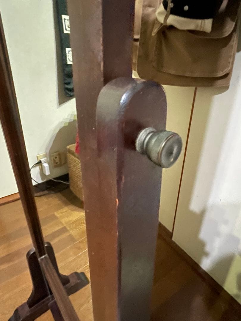 送料無料 北海道民藝家具 姿見 スタンドミラー 全身鏡 アンティーク