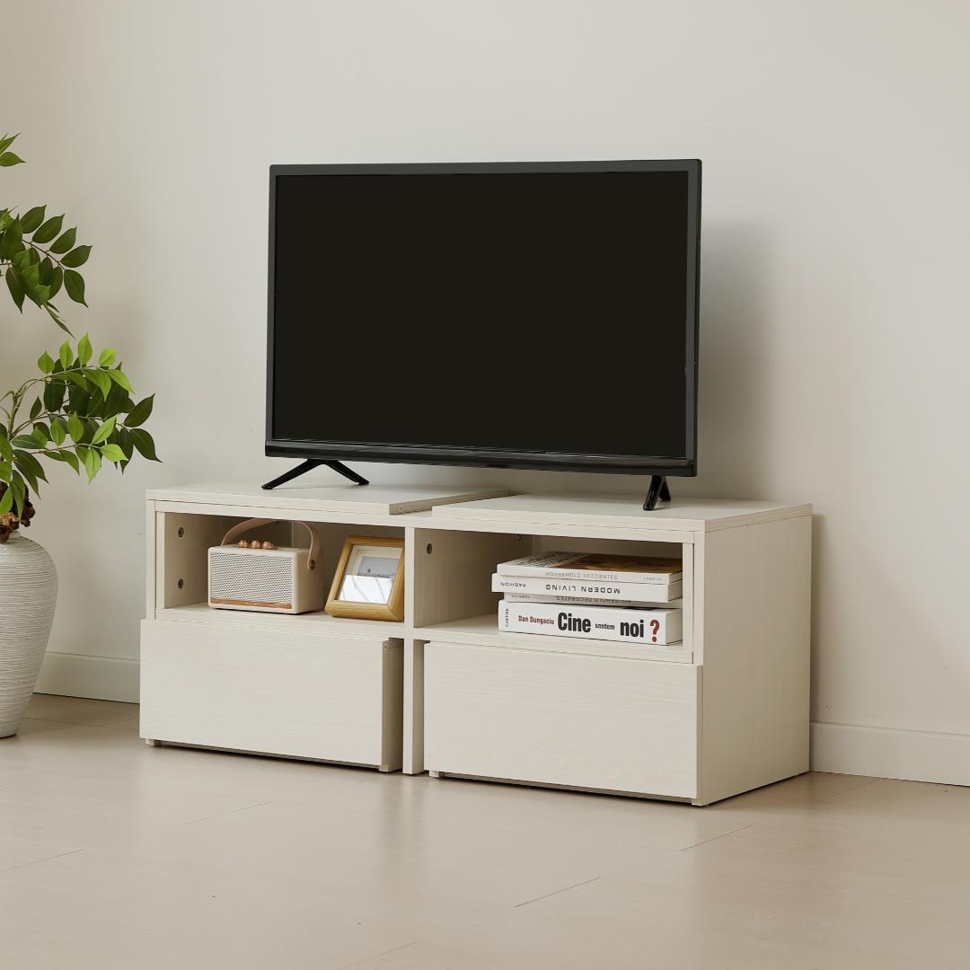 超人気！テレビ台 ローボード 伸縮自由 幅93～172cm 高38　WHITE