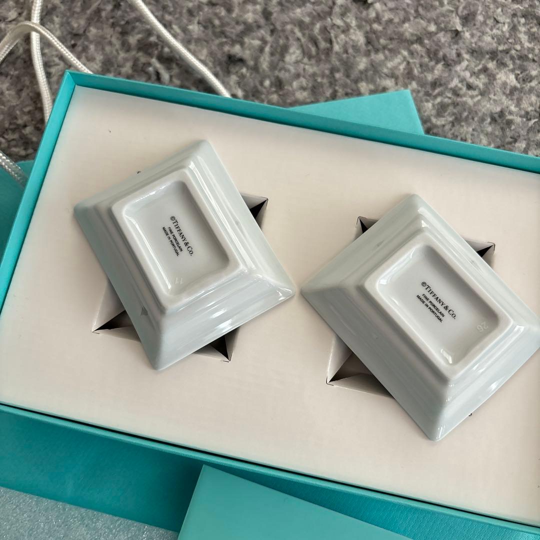 Tiffany & Co. 陶器製小皿 2枚セット
