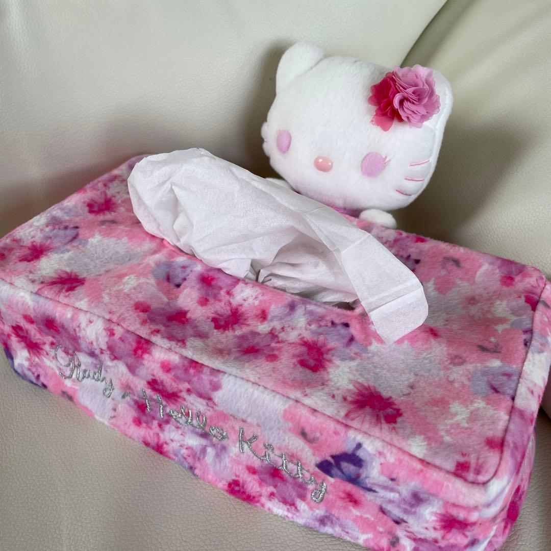 ハローキティ Redyコラボ リゾフラ柄 ティッシュボックス