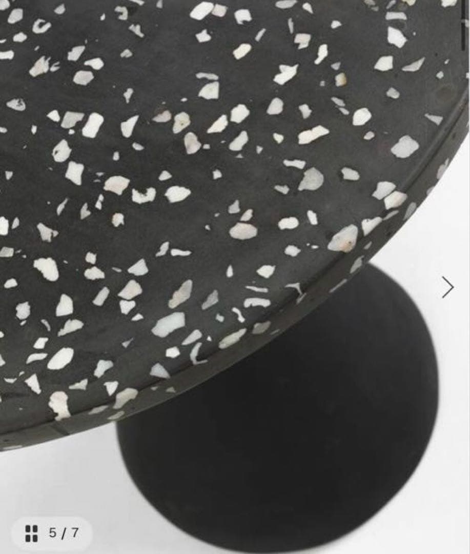 【LaForma】MELANO terrazzo black サイドテーブル
