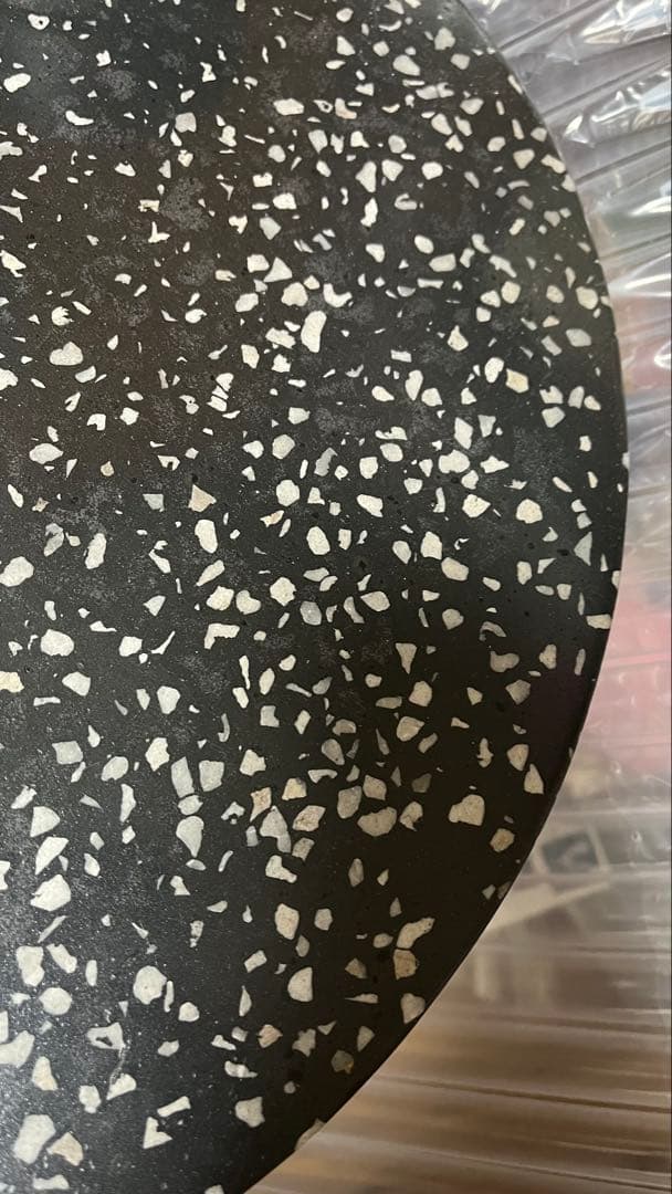 【LaForma】MELANO terrazzo black サイドテーブル