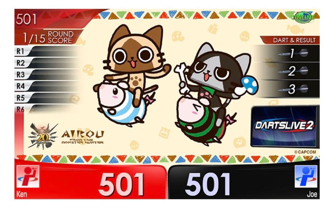 モンスターハンター」 アイルー ダーツライブカード - メルカリ