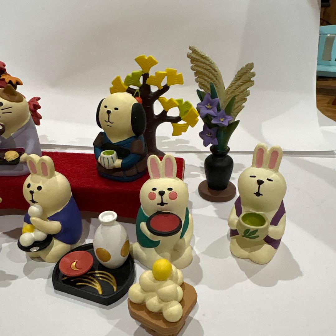 コンコンブル　秋のお月見、ハロウィン置物セット