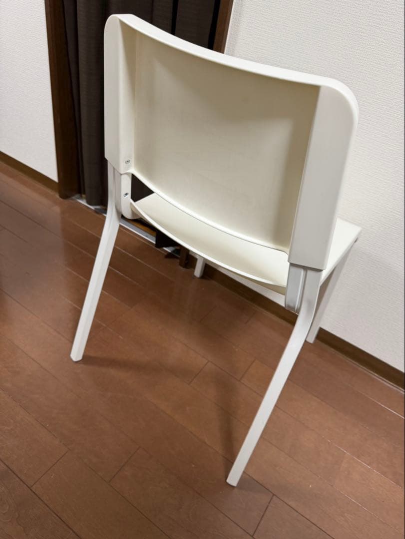 【美品‼︎値下げ対応】IKEA ホワイト 長方形 ダイニングテーブル　椅子4脚付き