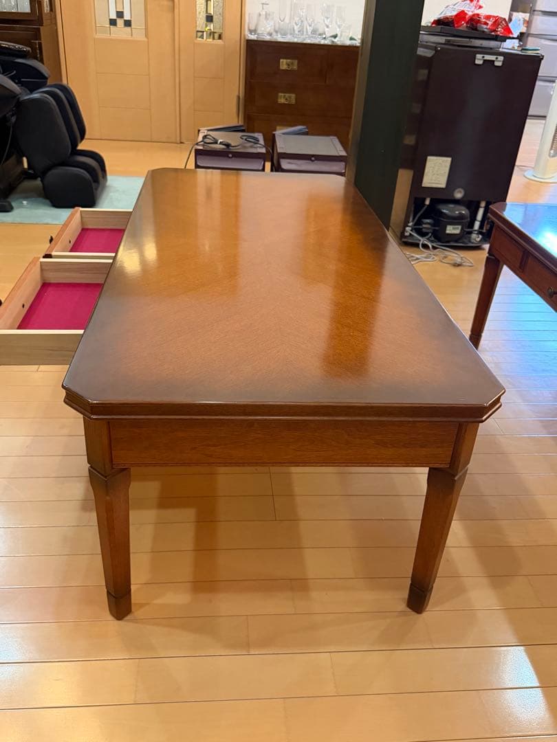 【引き取り限定】コスガ アンティーク調 ローテーブル ①