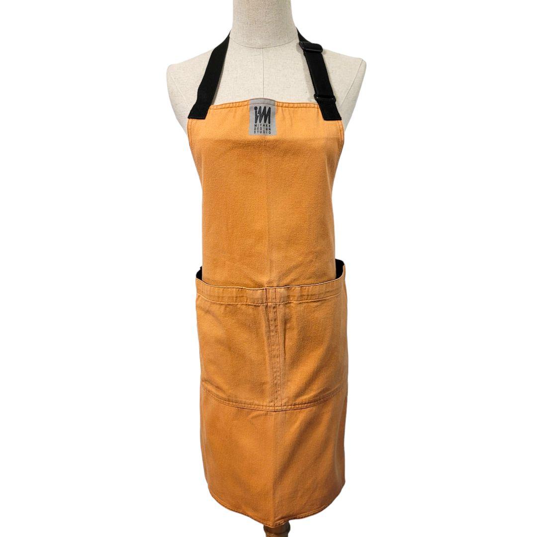 イッセイミヤケデザインスタジオ エプロン オレンジ ビッグポケット