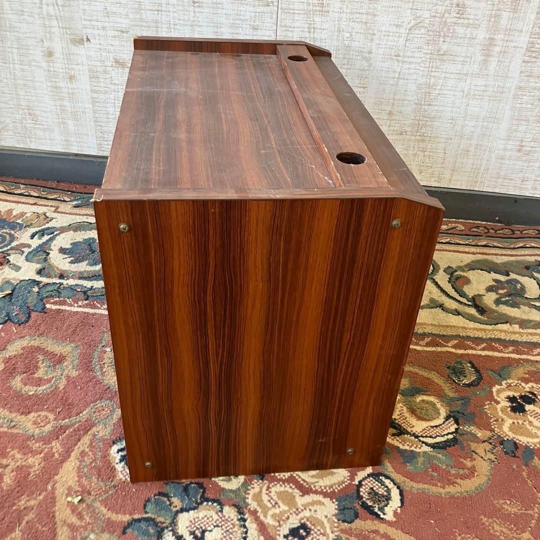 昭和レトロ ミッドセンチュリー ガラス扉 木製レコードラック テレビ台 古家具