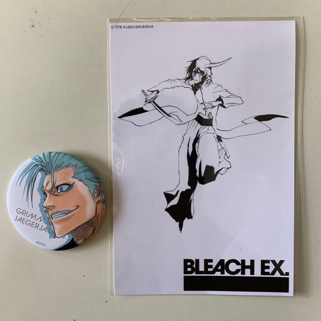 BLEACH EX 原画展 グリムジョー、ウルキオラ 缶バッジ&ポストカード