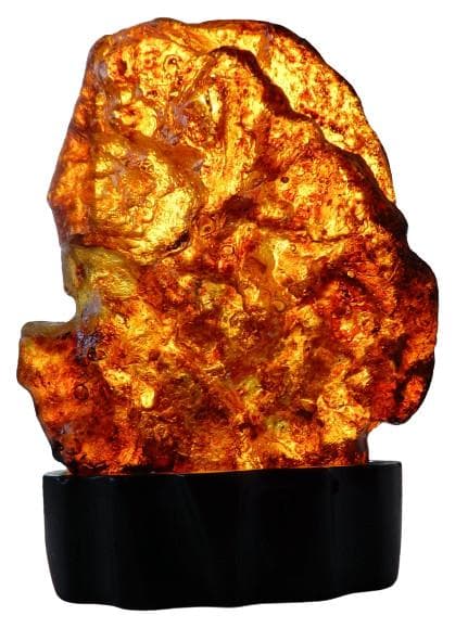 【化石】虫(蜂)入り琥珀 （台座付き）