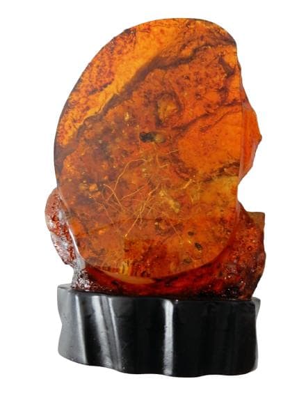 【化石】虫(蜂)入り琥珀 （台座付き）