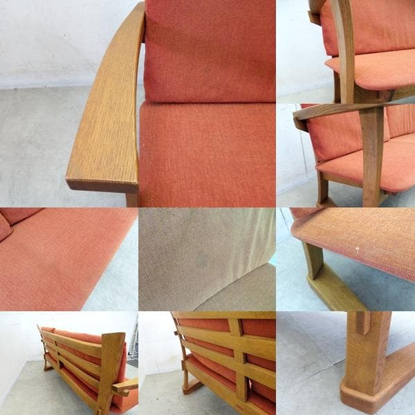 美品■飛騨の家具■国産高級■シラカワ■木製フレーム■2人掛けソファ■和モダン■