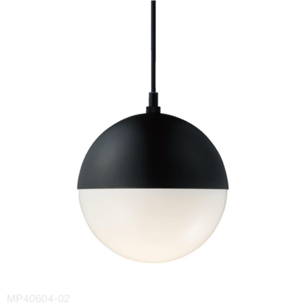 マックスレイ　球形ペンダントライト ブラック/ホワイト