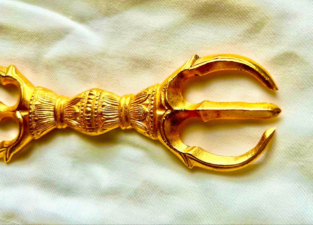 金運！悪魔払い！心願成就！12cm三鈷杵　特別祈祷済み三鈷杵　高野山