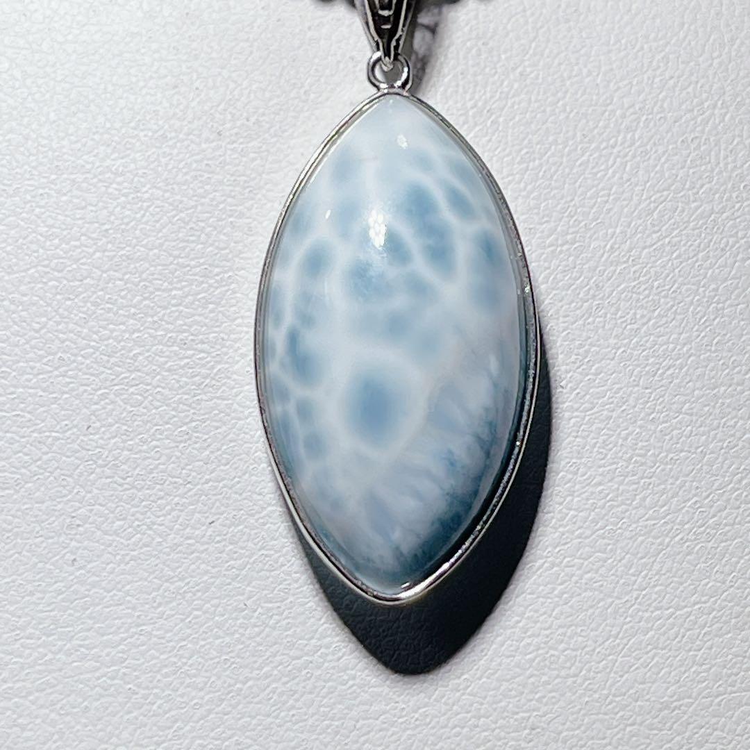 ラリマーペンダントブラックスピネルネックレスNO25-1708