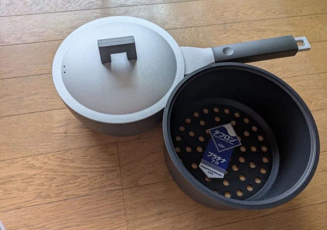 ホクア　エッグフォルム　EGGFORM 片手鍋　18　蒸し器　新品未使用その1