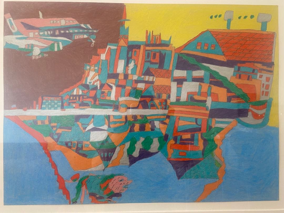 肉筆　湯元光男作　アウトサイダーアート　CIBONE 美術手帖掲載　インテリア