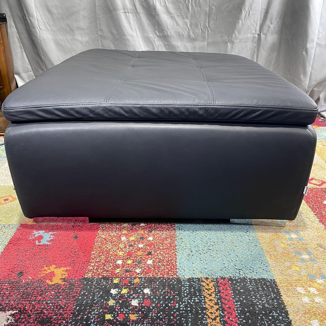 ♪ BeConcept 本革オットマン ソファ ブラック ビーコンセプト