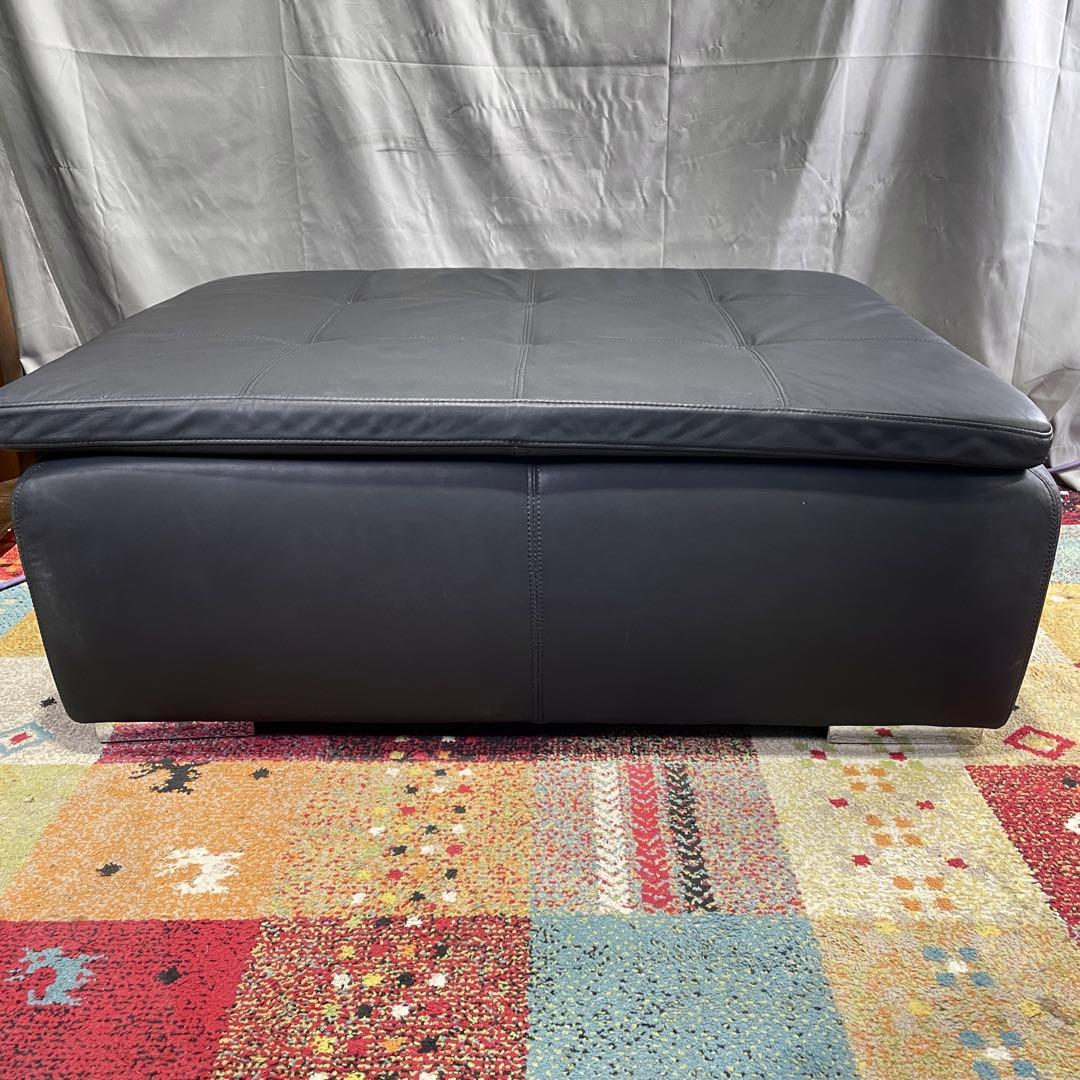♪ BeConcept 本革オットマン ソファ ブラック ビーコンセプト