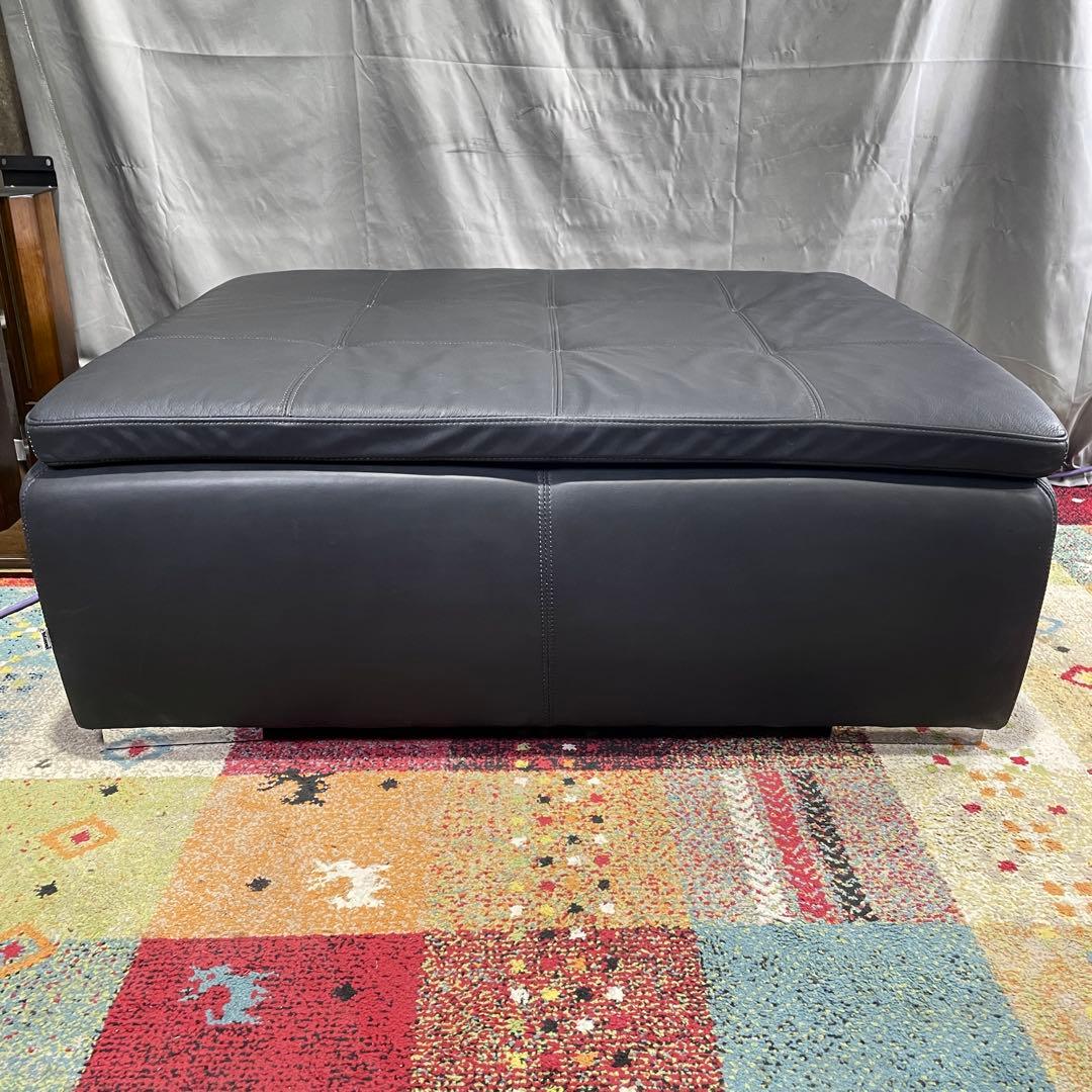 ♪ BeConcept 本革オットマン ソファ ブラック ビーコンセプト