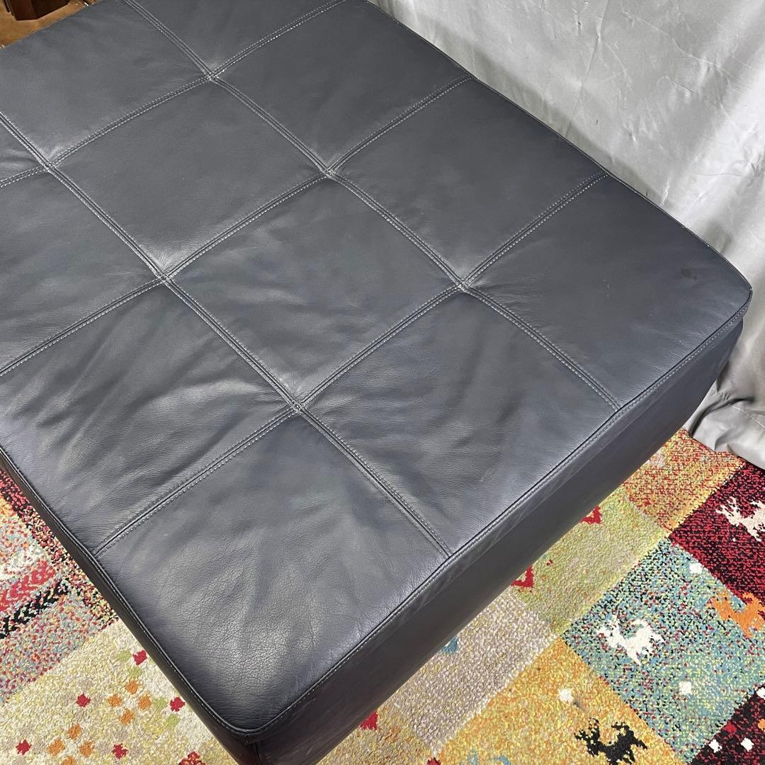 ♪ BeConcept 本革オットマン ソファ ブラック ビーコンセプト