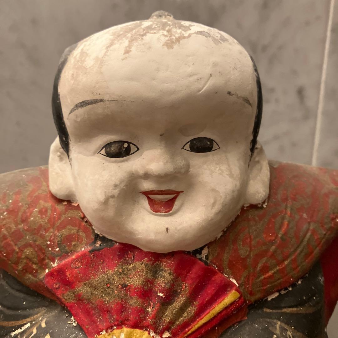 アンティーク約100年前瞳やおでこ、笑顔が美しく着物が素敵な金運