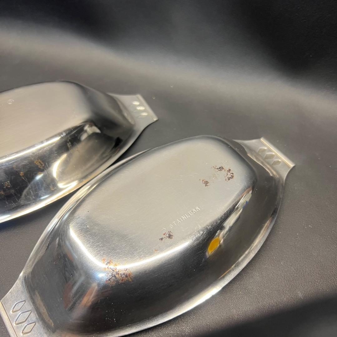 〇※前Hb1023 未使用保管品 レトロ カレー グラタン皿 5点まとめ