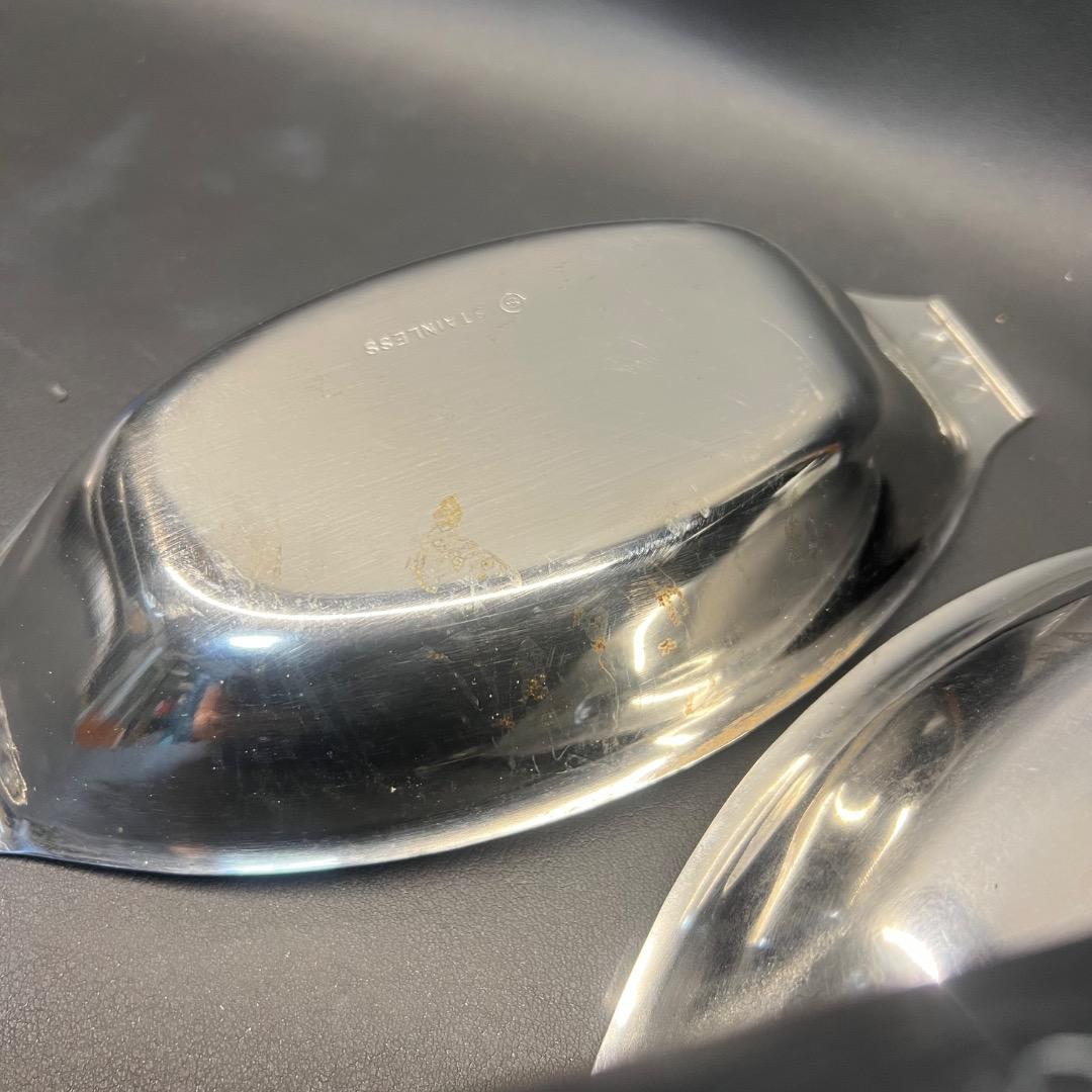 〇※前Hb1023 未使用保管品 レトロ カレー グラタン皿 5点まとめ