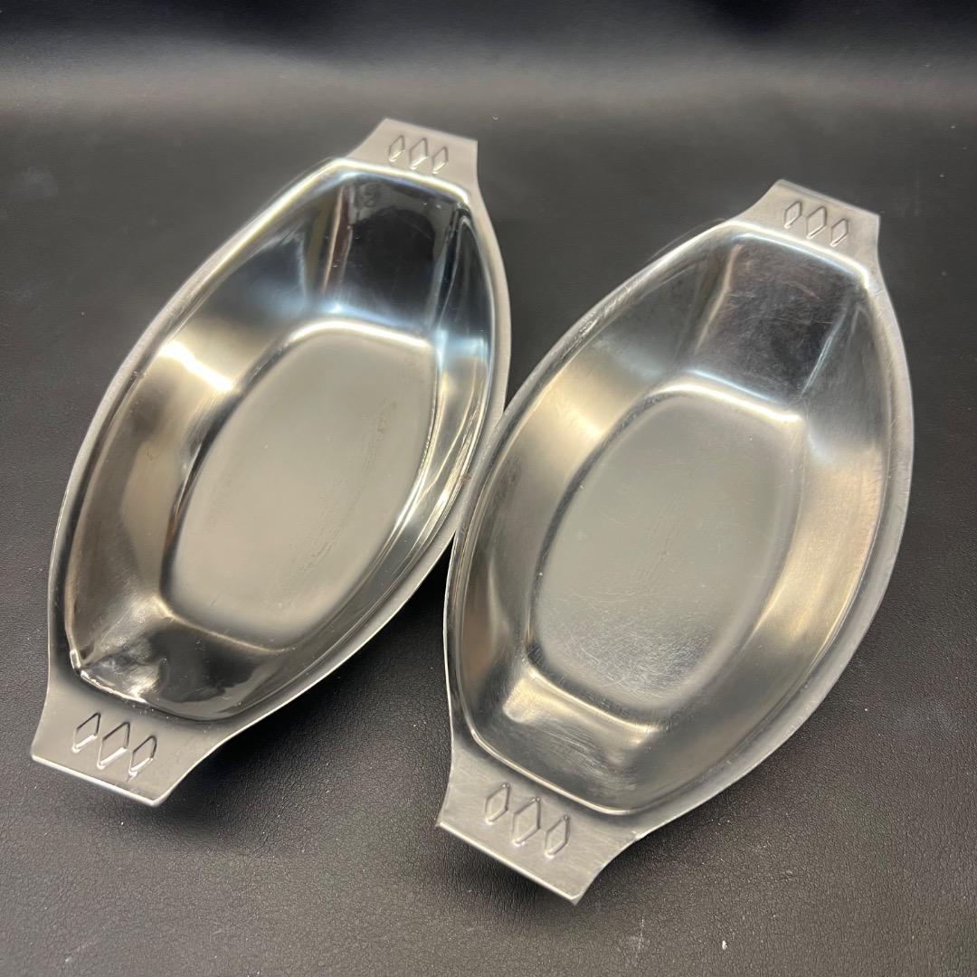 〇※前Hb1023 未使用保管品 レトロ カレー グラタン皿 5点まとめ