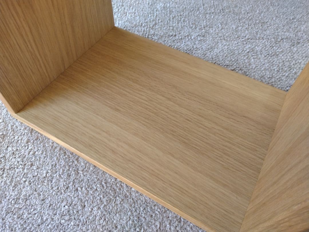 【美品】MUJI無印良品 スタッキングシェルフ2×1段/オーク材オープンラック棚