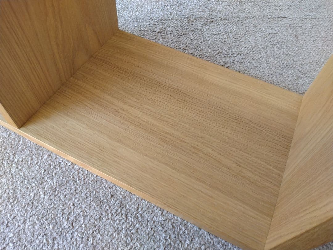 【美品】MUJI無印良品 スタッキングシェルフ2×1段/オーク材オープンラック棚