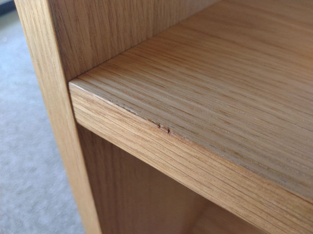 【美品】MUJI無印良品 スタッキングシェルフ2×1段/オーク材オープンラック棚